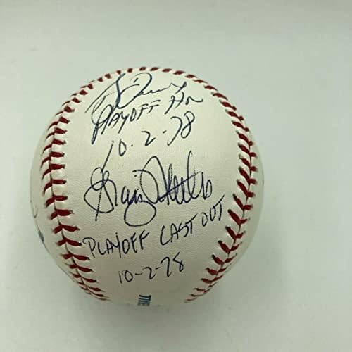 Reggie Jackson Aaron Boone Bucky Dent Yankees Legendarni trenuci potpisani bejzbol - Autografirani bejzbol