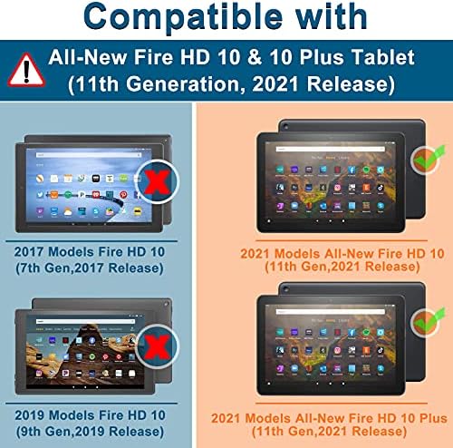Potpuno nova Kindle Fire HD 10 futrola za tablete, Fire HD 10 plus futrola za tablete - Ultra Light Slim Fit Zaštitni poklopac s automatskim