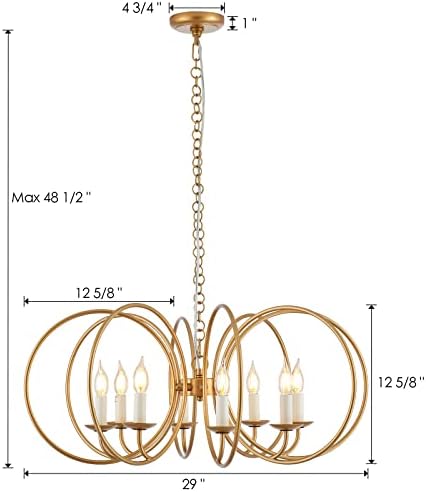 Moderni luster, antički mesingani kist, geometrijski abažur s 8 zlatnih prstenova, viseća svjetiljka za blagovaonicu dnevnog boravka,