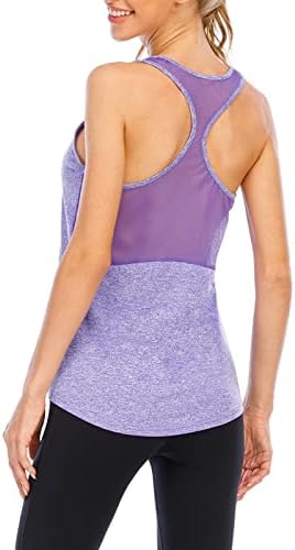 Ženski trening vrhovi okrugli vrat trening vrh labava fit prozračna mesh racerback joga teretana fitness aktivna odjeća
