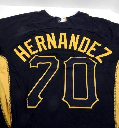 Pittsburgh Pirates Hernandez 70 Igra Korištena crni bp dres pitt33015 - igra korištena MLB dresova