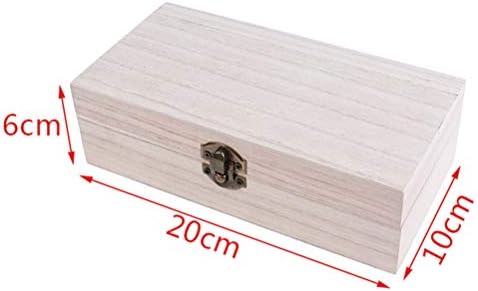 JIAOAO 2 kom nedovršena drvena kutija za nakit drvena kutija s preklopnim poklopcem Stolna mala drvena kutija Retro kutija za nakit