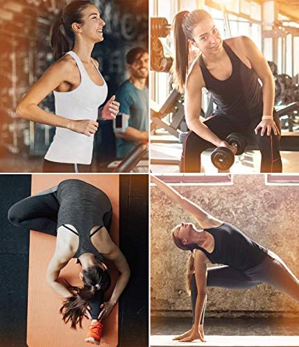 Femdouce Racerback trening tenk Top za žene Activewear trčanje Top Yoga 4 Pack