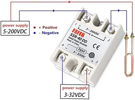 AYBAL 1PCS SSR -10DD/ 25DD/ 40DD DC kontrola DC SSR bijela ljuska jednofazni relej čvrstog stanja bez plastičnog poklopca