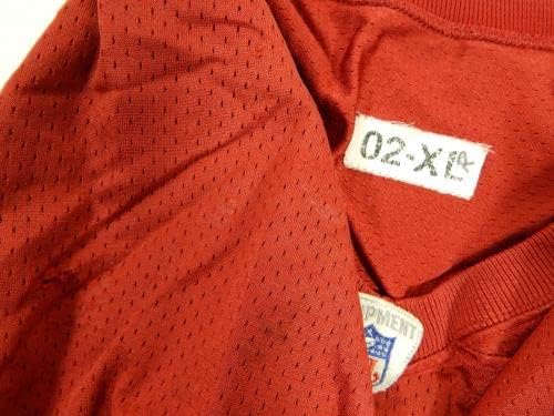 2002 San Francisco 49ers 46 IGRA KORIŠTENJE CRVENI DRŽAVNI Jersey XL 46 - Nepotpisana NFL igra korištena dresova