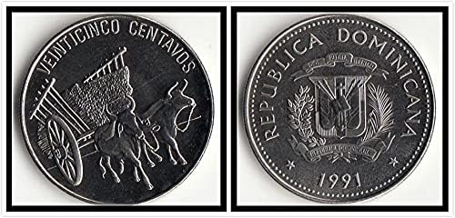 Amerika Dominika 25 Sineća kovanica nasumičnih kovanica kovanica