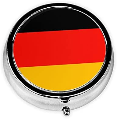 Njemačka kutija za tablete za zastavu, kutija s okruglim tabletama, metalna kutija s tročlanim tabletama, jednostavan za nošenje