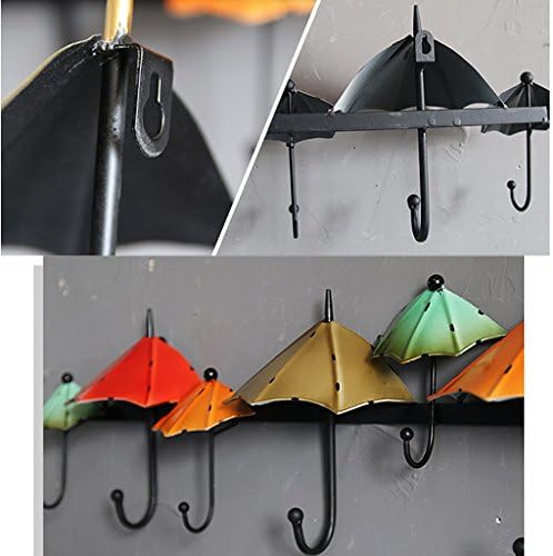 Zhen Guo jedinstveni metalni kaput stalak za viseće kuke šareni zidni vješalica s kišobranom, montiran, nosač za ključeve za odjeću