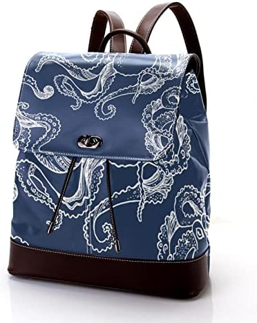 VBFOFBV LAPTOP Ruksak, elegantni putujući ruksak casual DayPacks torba za rame za muškarce žene žene, oceanske životinjske lignje mornarsko