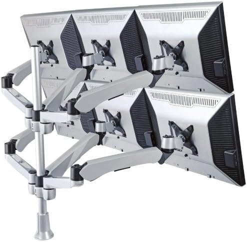 Cotytech Six Monitor stol Mount Spring Arm Brzo otpuštanje s 27,6 stup 2-u-1 baza