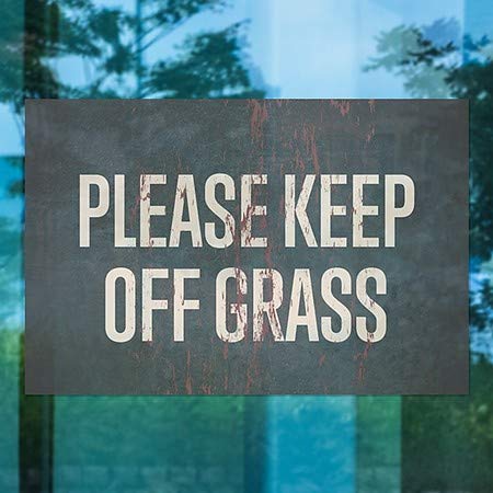 CGSIGNLAB | Molim vas, držite travu -Ghost stare hrđe Stiskanje prozora | 18 x12