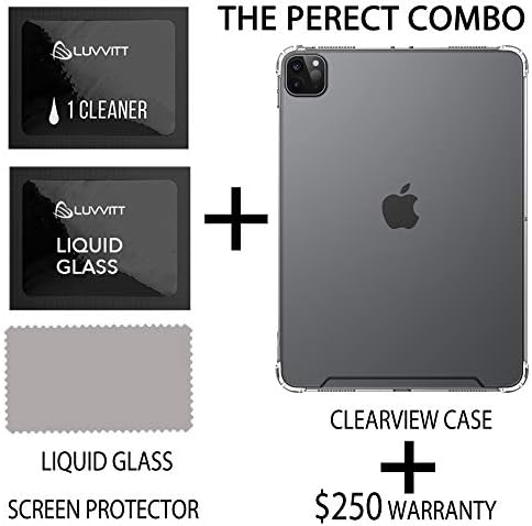Luvvitt iPad Pro 12,9 Slučaj sa 250 USD zaštite pokrivenost Clear View Hybrid Case + Text Glass Protector Set dizajniran za Apple iPad
