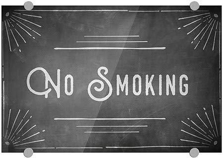 CGSIGNLAB | Nema pušenja -Chalk Corner Premium akrilni znak | 18 x12