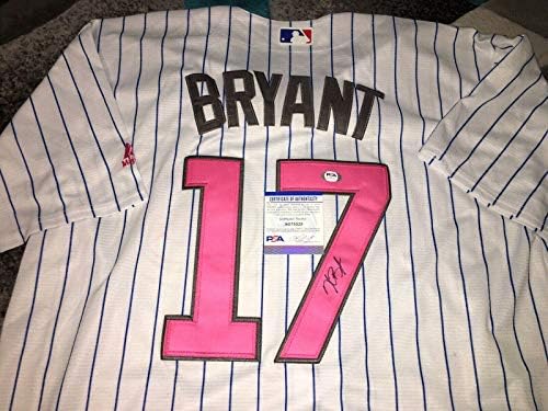 Kris Bryant potpisao Chicago Cubs Jersey Majčin dan Superstar PSA/DNA - Autografirani MLB dresovi