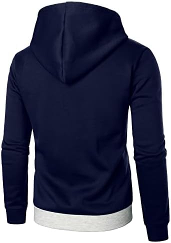 Shenhe muški blok boje u boji dugih rukava pulover kapuljača dukserica vrhova s ​​džepom