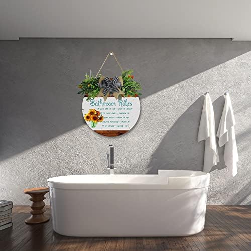 Potpis kupaonice Zidna umjetnička seoska kuća za kupaonicu znakovi kupaonice za kupanje za dekor kupaonice
