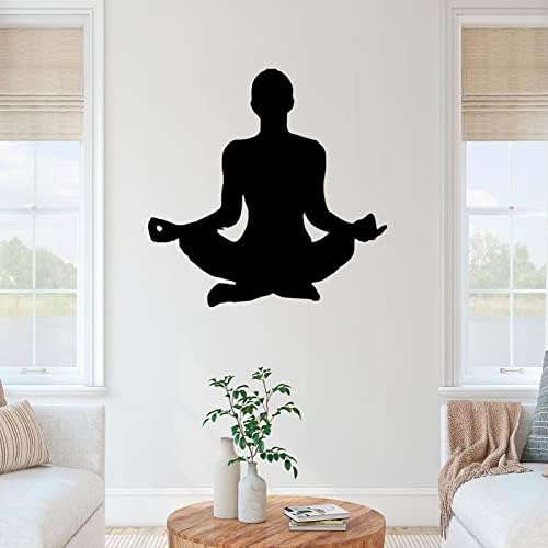 Metalni znak Laser izrezani natpis Vježba joga željezna umjetnost zidna skulptura Viseća kuća ukrasna ploča ukras za dom za spavaće