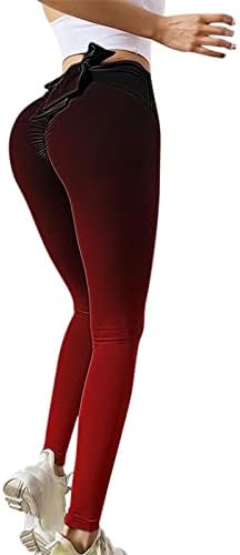 Gradijentne jogging gamaše s kravatom za žene tajice visokog struka Ultra mekane rastezljive udobne sportske hlače