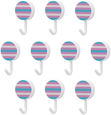 Transgender Pride Flag 10 PCS Plastična kuka Slatke zidne kuke za kuku za kućne kuhinje Dekor vrata