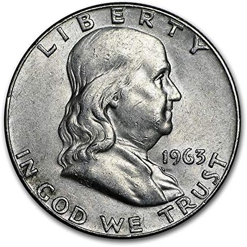 1963. D Franklin Silver Pola dolara 90% Silver au o necirkuliranom