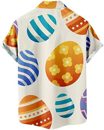 Sretna Uskrsa Slatko košulja za jaja za muškarce Žene Smiješna majica za tisak Havajske košulje Aloha košulje košulje od pamučne