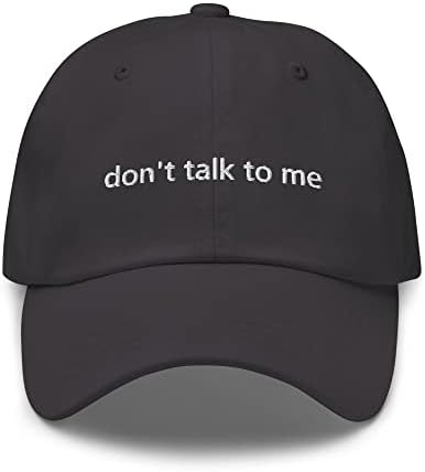 Opremljeni šeširi za muškarce žene tate šeširi - unisex pamučni bejzbol kapu s ne razgovaraj sa mnom minimalistički