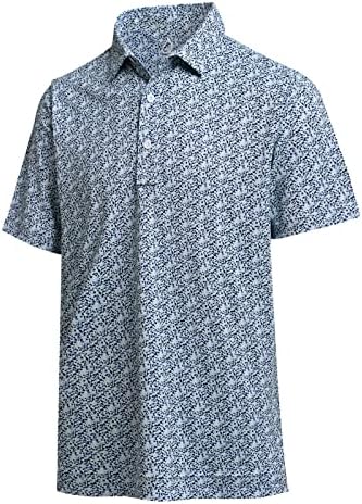 Deolax muški polo majice modni otisci atletski golf polo majice casual klasični fit mekani prozračni polo majica s kratkim rukavima