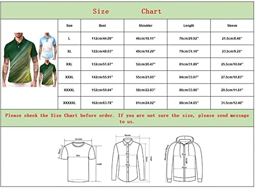 ZDDO muške polo majice plus veličina, ljetna modna linija geometrija grafički print golf vrhovi gumb za vrat vrata atletski teniski