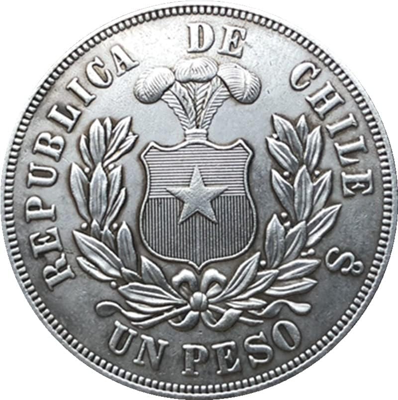 1890. čileanske kovanice 37 mm bakrene srebrne antikne kovanice kovanice Kolekcije Handicrafts mogu puhati
