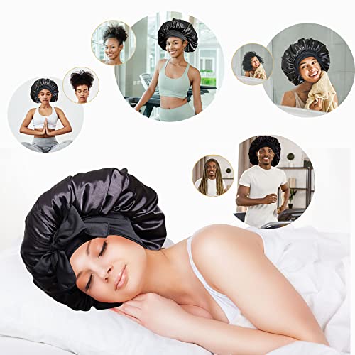 Kraljica kraljica svilena poklopca za spavanje satenski poklopac kosa za kosu za žene spavanje kovrčave kose jumbo poklopci noćni poklopac