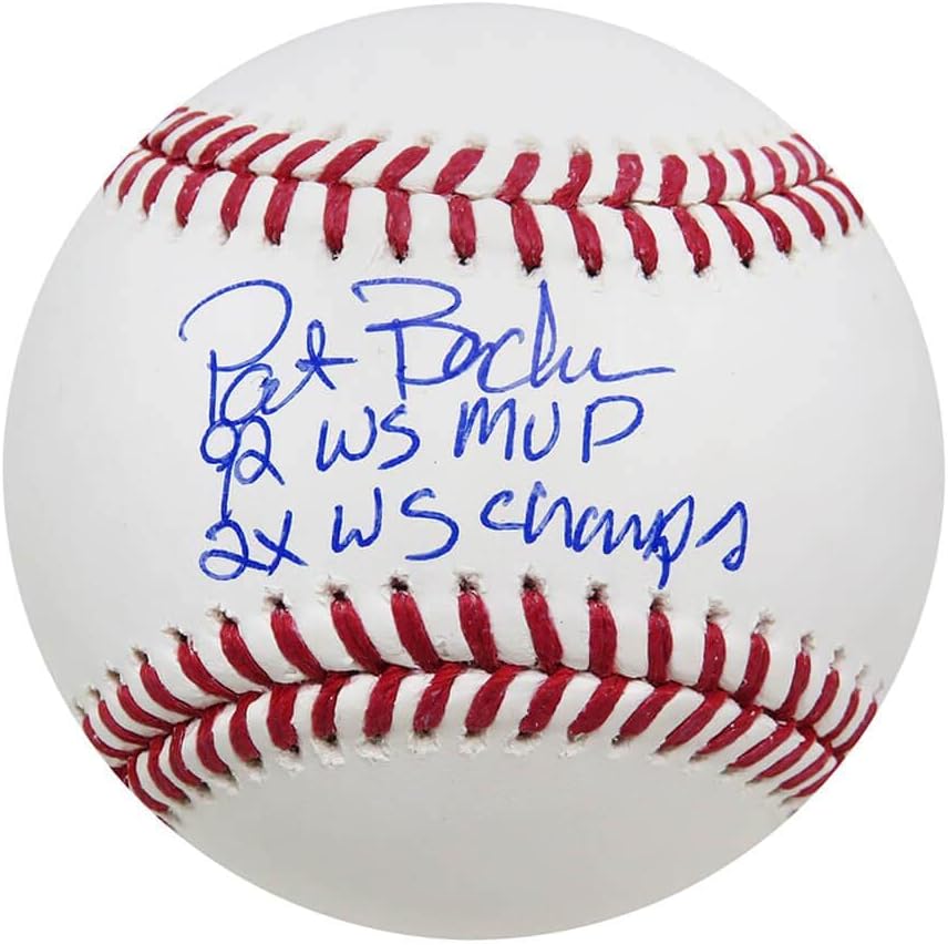 Pat granice potpisali Rawlings Službeni MLB bejzbol w/92 WS MVP, 2x WS Champs - Autografirani bejzbol