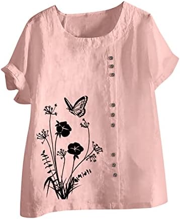 Grafičke majice za žene nova ljetna majica s printom leptira Ženska odjeća preveliki vrhovi Plus veličine dugi