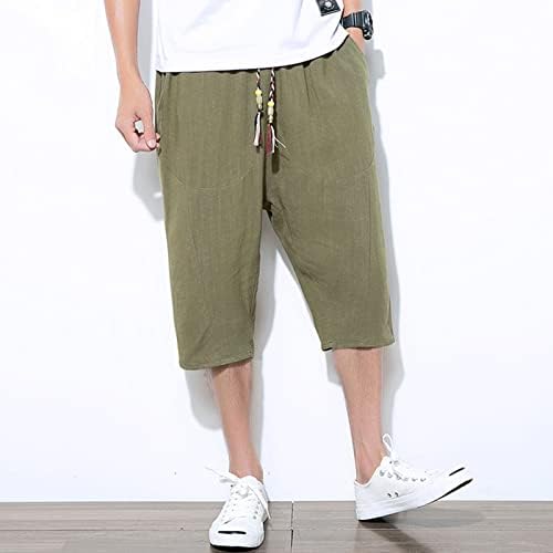 Konusni plus veličina hlača muški planinarski podijeljeni elastični struk Skalks trendov cool Summers Solid Color Baggys
