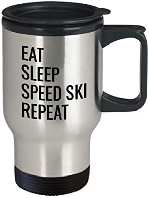 Smiješno skijaško skijaši skijaši ideja jedite brzinu spavanja, ponovite za njega, mama tata muškarac žena rođendan tm1829