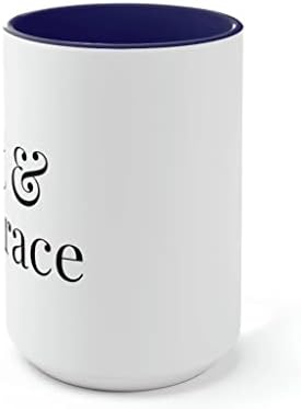 Grit & Grace - 15oz velike krigle za kavu - inspirativna šalica za kavu, krigle s izrekama, poklon za žene i muškarce, dar za njega