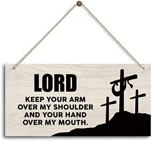 Gospodine, držiš ruku preko mog ramena, znak za ukrase za dnevnu sobu, kršćanski darovi - vjerski darovi - Zidni znak zida