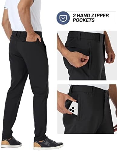 Puli golf hlače muškarci rastežući tanku haljinu za uklanjanje casual rad pješačeći konusne vodootporne hlače s džepovima