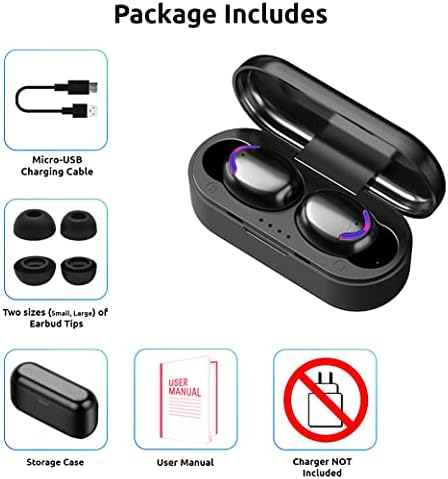 Volt Plus Tech Slim Travel Wireless v5.1 Earbuds kompatibilan s vašim SmartISan M1 ažuriranim mikro tankim futrolama s quad mikrofona