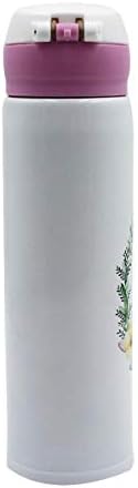 Amamcy slatka jednorog termos šalica boca vode od nehrđajućeg čelika vakuum tikvica izolirana putnička šalica za žene djecu 500 ml