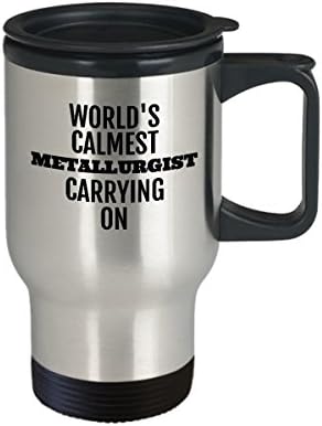Metalurgistički pokloni Putni šalica šalica čaj za kavu - srebrno crno