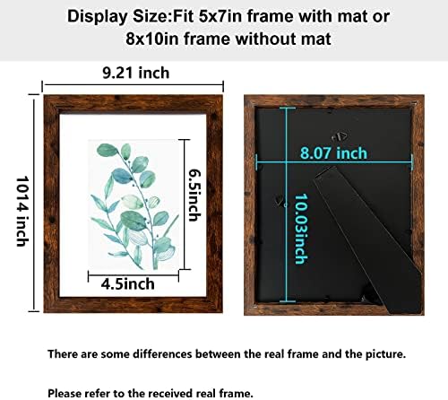 8x10 okvir za sliku Tamno smeđi set od 6, prikaz slika 5x7 s prostirkom ili 8x10 bez prostirke