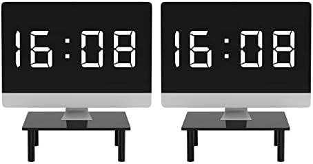 2 pakiranje akrilnog monitora računala uspon za 2 monitora uspon prijenosnika za stol sa stolom s crnom pohranom crne 11.8 -inch zaslon