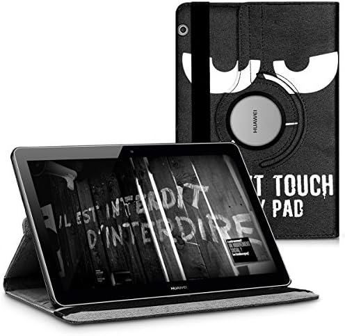 KWMobile 360 ​​° futrola kompatibilna s Huawei MediaPad T3 10 - Kožni poklopac za tabletu s kožom s postoljem - Ne dirajte moj jastučić