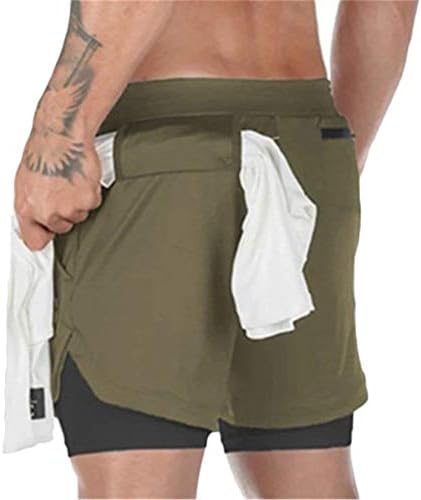 2 u 1 muška odjeća za trčanje Camo kratke hlače za vježbanje u teretani kratke hlače s džepovima