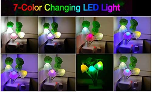 ; LED noćno svjetlo s pametnim senzorom, 0,6 vata priključna Noćna svjetla za djecu i odrasle, slatka noćna svjetiljka od gljiva spavaća