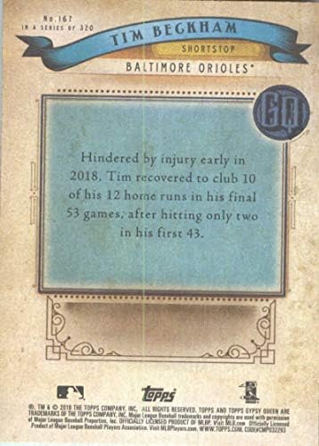 2019 Topps Gypsy Queen 167 Tim Beckham Baltimore Orioles MLB Trgovačka kartica za bejzbol