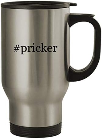 Knick Knack pokloni Pricker - Putnička šalica od nehrđajućeg čelika od 14oz, srebrna