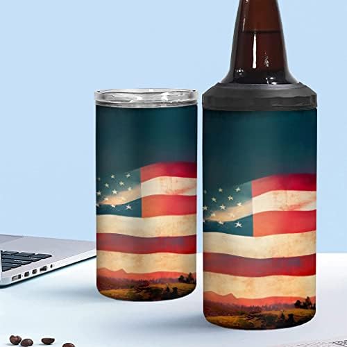Zastava izolirana Slim Can Cooler - USA CAN Cooler - Ilustracija izolirana Slim Can Cooler
