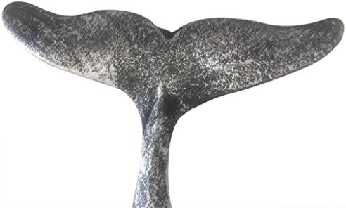 Antikni srebrni od lijevanog željeza ukrasna kitova kuka 5 inča - ukrasna kuka - metalna zidna kuka