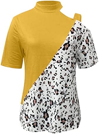 UIKMNH WOMENS Ljetna košulja Kratka rukava labava košulja s gornjim hladnim ramenima